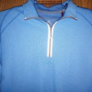 Tommy Bahama 1/4 zip lightweight blue men's sz Medium pullover